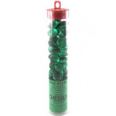 Gaming Glass Stones in Tube - Crystal Dark Green (40)