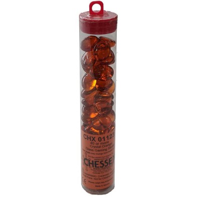 Gaming Glass Stones in Tube - Orange (40)