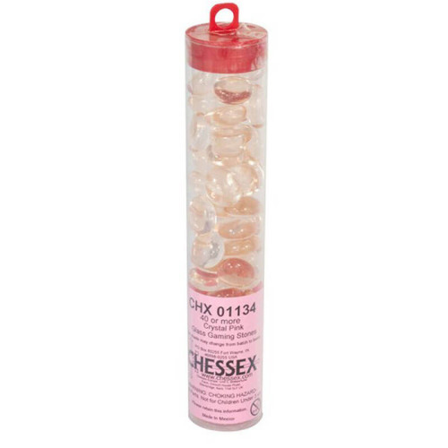 Gaming Glass Stones in Tube - Pink Opal (40)