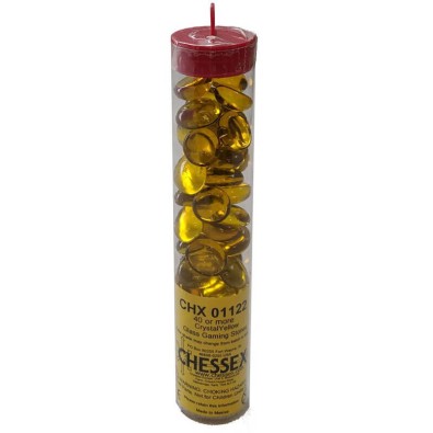 Gaming Glass Stones in Tube - Yellow (40)