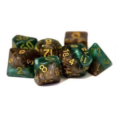 Halfsies Dice Treant Dice - Upgraded Dice Case (7 Polyhedral Dice Set)