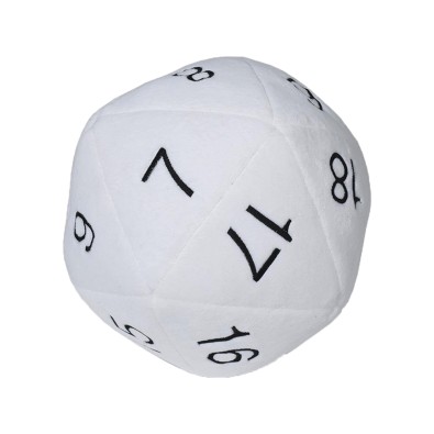 Jumbo D20 ζάρι μαξιλάρι - Άσπρο Jumbo D20 ζάρι μαξιλάρι - Άσπρο