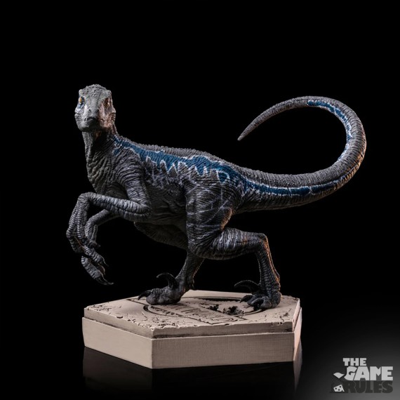 Jurassic Park Icons - Velociraptor B Blue Statue