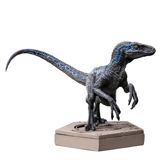 Jurassic Park Icons - Velociraptor B Blue Statue