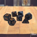 Kitten Polyhedral Dice (7) Black