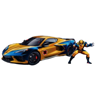Marvel X-Men Wolverin Chevy Corvette (1:24) Marvel X-Men Wolverin Chevy Corvette (1:24)