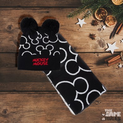 Mickey Mouse: Silhouette - Logo Σκούφος & Κασκόλ