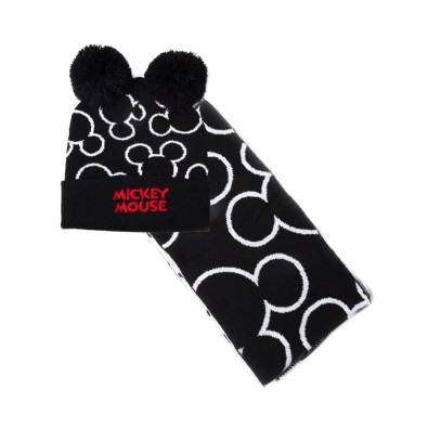 Mickey Mouse: Silhouette - Logo Σκούφος & Κασκόλ