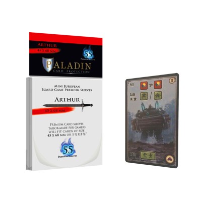 Paladin Sleeves - Arthur Premium Mini European 45x68mm (55 Sleeves)