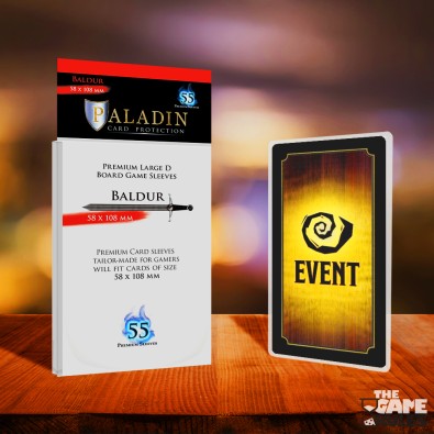 Paladin Sleeves - Baldur Premium Large D 58x108mm (55 Sleeves)
