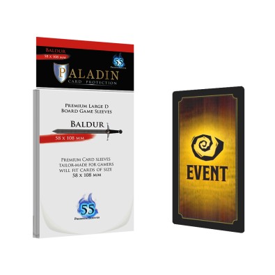 Paladin Sleeves - Baldur Premium Large D 58x108mm (55 Sleeves)