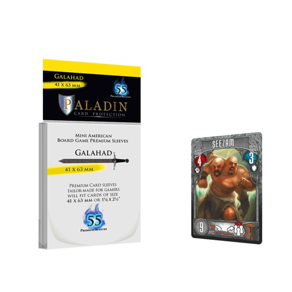 Paladin Sleeves - Galahad Premium Mini American 41x63mm (55 Sleeves)