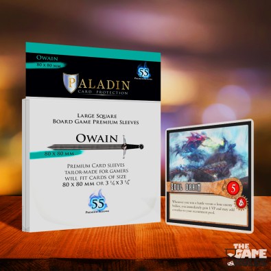 Paladin Sleeves - Owain Premium Large Square 80x80mm (55 Sleeves)