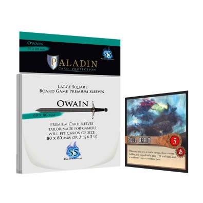 Paladin Sleeves - Owain Premium Large Square 80x80mm (55 Sleeves)