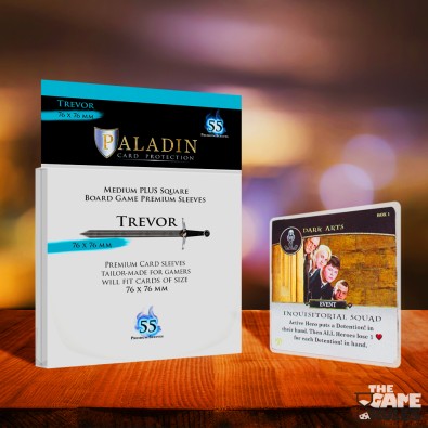 Paladin Sleeves - Trevor Premium Medium+ Square 76x76mm (55 Sleeves)