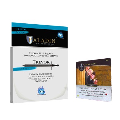 Paladin Sleeves - Trevor Premium Medium+ Square 76x76mm (55 Sleeves)