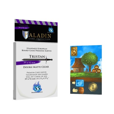 Paladin Sleeves - Tristan Premium Standard European 59x92mm (55 Sleeves)