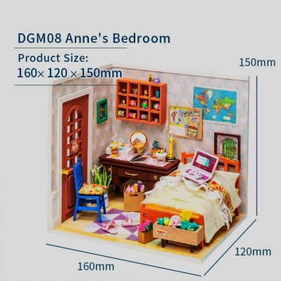 Robotime: Anne's Bedroom - 3D Παζλ (1:24) Robotime: Anne's Bedroom - 3D Παζλ (1:24)