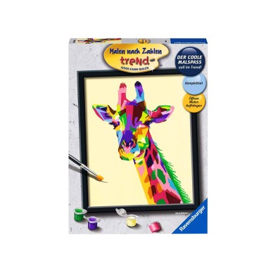 Color by Number: Colorful Giraffe