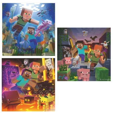 Minecraft: Biomes - Παζλ - 3x49pc