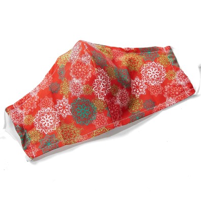 Μάσκα - Red Floral Xmas Mandalas Μάσκα - Red Floral Xmas Mandalas