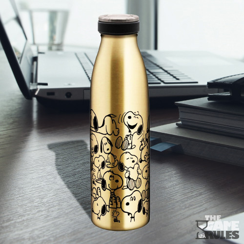 Snoopy - Gold Metal Μπουκάλι (500ml)