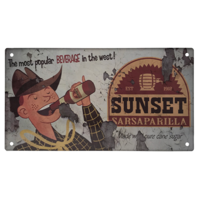Fallout - Sunset Sarsaparilla Distressed Metal Sign Fallout - Sunset Sarsaparilla Distressed Metal Sign