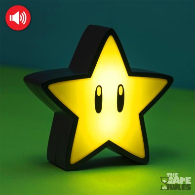 Super Mario: Super Star - Φωτιστικό με Ήχο Super Mario: Super Star - Φωτιστικό με Ήχο