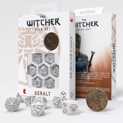 The Witcher Dice Set Geralt - The White Wolf The Witcher Dice Set Geralt - The White Wolf