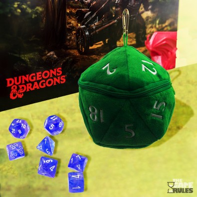 UP - D20 Plush Dice Bag - Green 