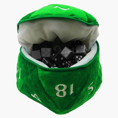 UP - D20 Plush Dice Bag - Green 