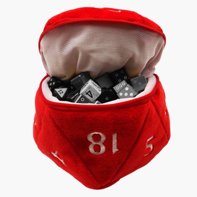 UP - D20 Plush Dice Bag - Red