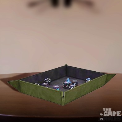 Foldable Dice Rolling Tray - Emerald