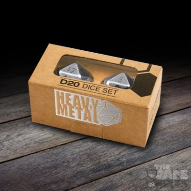 UP - Dice - Heavy Metal D20 2-Dice Set - Chrome