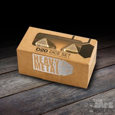 UP - Dice - Heavy Metal D20 Dice Set Antique Bronze