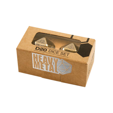 UP - Dice - Heavy Metal D20 Dice Set Antique Bronze