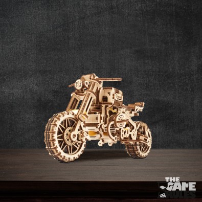Ugears - Scrambler UGR-10 with Sidecar - 3D Παζλ - 380 pc Ugears - Scrambler UGR-10 with Sidecar - 3D Παζλ - 380 pc