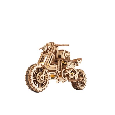 Ugears - Scrambler UGR-10 with Sidecar - 3D Παζλ - 380 pc Ugears - Scrambler UGR-10 with Sidecar - 3D Παζλ - 380 pc