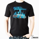 Universal: Fast & Furious - Blue Flames - T-Shirt - Medium