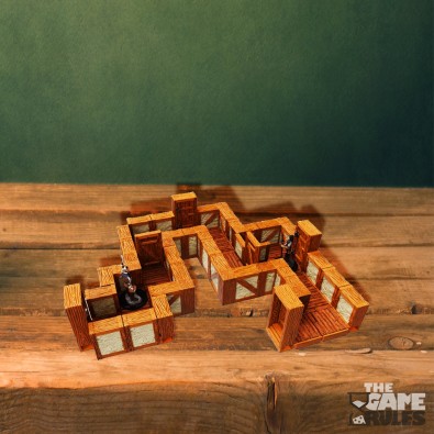 WarLock Tiles: Expansion Pack - 1 in. Town & Village Straight Walls WarLock Tiles: Expansion Pack - 1 in. Town & Village Straight Walls