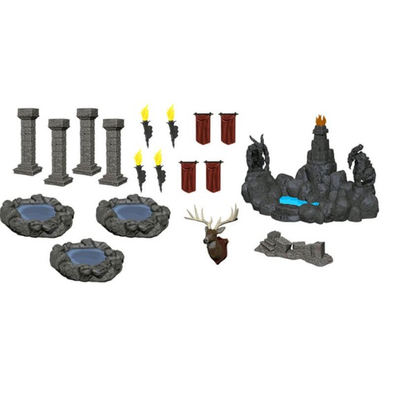 WizKids Deep Cuts Unpainted Miniatures - Pools & Pillars