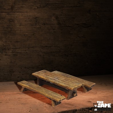 Taverntable and two benches Taverntable and two benches