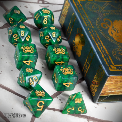 Brand of Cthulhu Elder Dice Mythic Cosmic Jade