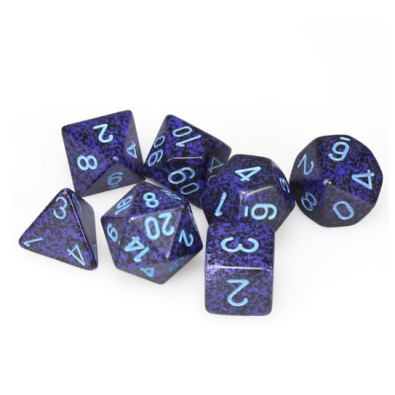Speckled Dice Set - Cobalt x7