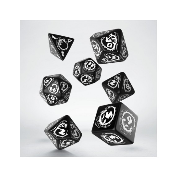 Dragons Black & white Dice Set