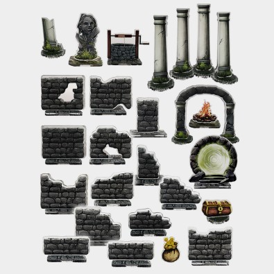 e-Raptor RPG Ruins Set - Objects and Modular Map