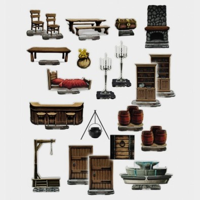 e-Raptor RPG Tavern Set - Objects and Modular Map e-Raptor RPG Tavern Set - Objects and Modular Map