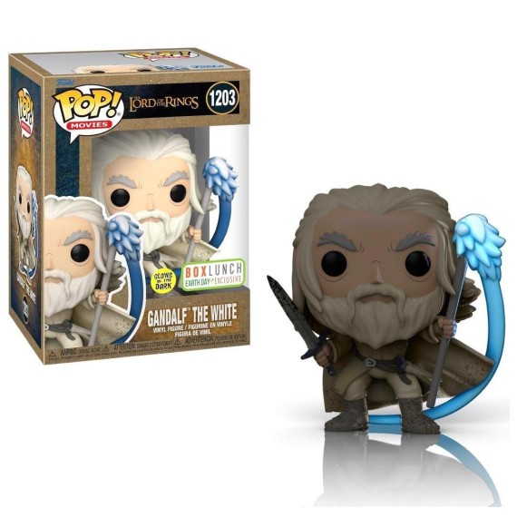 Funko Pop! Movies: Lord of the Rings - Gandalf The White with Sword & Staff (Glow)