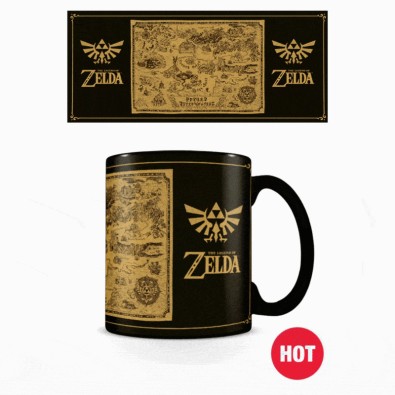 Heat change mug The Legend of Zelda Silhouette and Map 315 ml Heat change mug The Legend of Zelda Silhouette and Map 315 ml