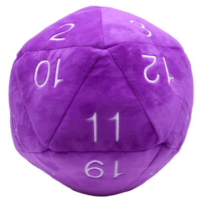 Jumbo D20 ζάρι μαξιλάρι - Μωβ Jumbo D20 ζάρι μαξιλάρι - Μωβ